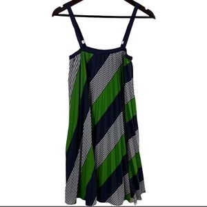 Thakoon for Target Trapeze Dress Sz 7 Green and Navy